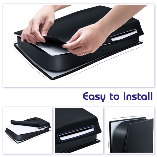 Mcbazel Silicone Skin Cover for PS5 Disk Edition Dustproof Anti-Scratch Protective Case Cover for PS5 Console Cover Gaming S