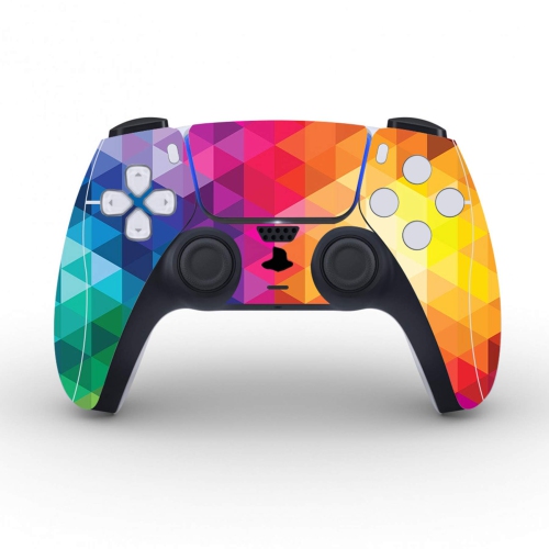 Habillage d’ensemble complet triangulaire coloré de Playvital pour console ps5 édition numérique, décalcomanie en vinyle autocollant pour manette de
