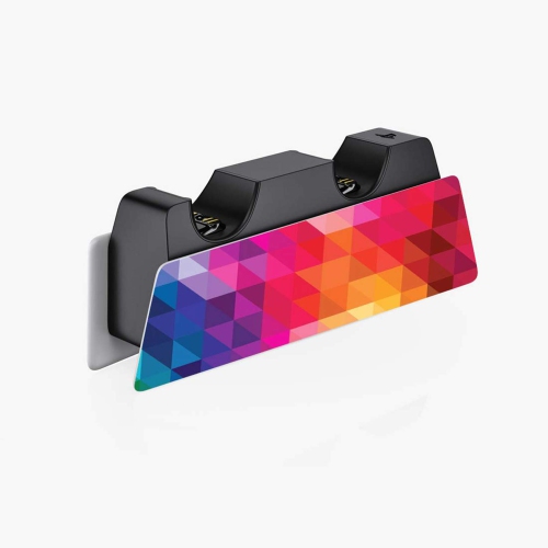 Habillage d’ensemble complet triangulaire coloré de Playvital pour console ps5 édition numérique, décalcomanie en vinyle autocollant pour manette de