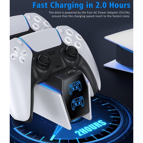 PS5 Controller Charger, OIVO PS5 Charging Station for Dualsense Controller, PS5 Controller Charger Station with Fast Chargin