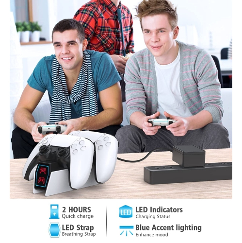 PS5 Controller Charger, OIVO PS5 Charging Station for Dualsense Controller, PS5 Controller Charger Station with Fast Chargin