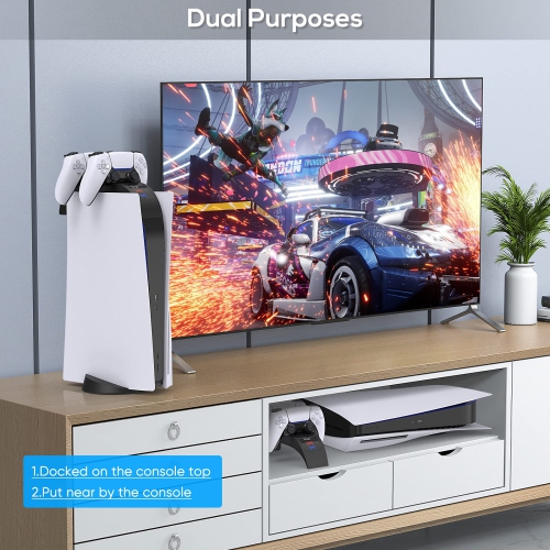 Station de chargement de manette pour PS5, accessoires de station de recharge pour manette DualSense de PS5, console MENEEA pour PlayStation 5