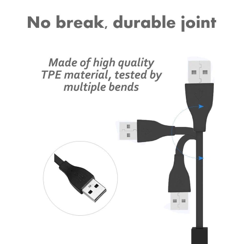 Compatible with Fitbit Charge 3 / Charge 4 Charger Cable, 3.3ft USB Charging Cable Clip Charger Cord Station Holder Cradle D