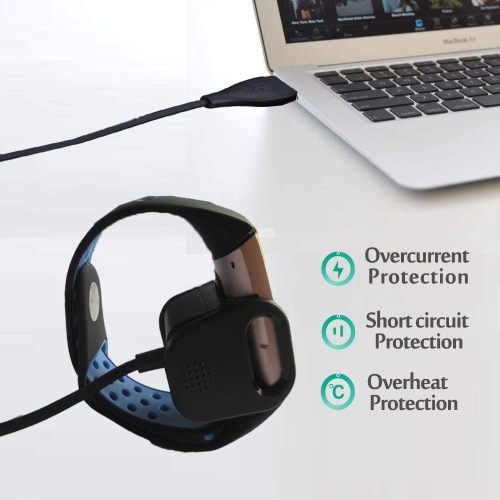 Compatible with Fitbit Charge 3 / Charge 4 Charger Cable, 3.3ft USB Charging Cable Clip Charger Cord Station Holder Cradle D