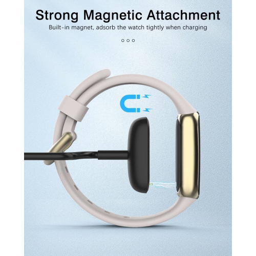 MoKo 2-Pack Charger Cable Compatible with Fitbit Charge 5 / Fitbit Luxe Fitness and Wellness Tracker, 3.3FT Replacement USB