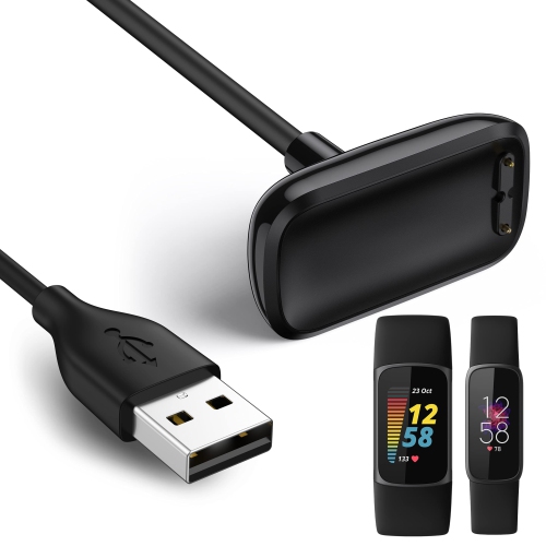 2 Pack Charger Cable Compatible with Fitbit Charge 6, Charge 5, Luxe – 3.3Ft Replacement USB Fast Charging Cable Dock Stand, Durable Magnetic Power
