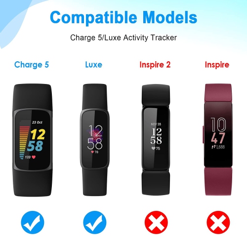 2 Pack Charger Cable Compatible with Fitbit Charge 6, Charge 5, Luxe – 3.3Ft Replacement USB Fast Charging Cable Dock Stand, Durable Magnetic Power