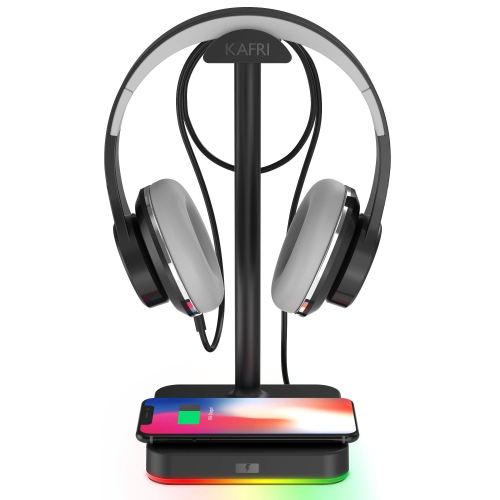 RGB Headphone Stand with Wireless 