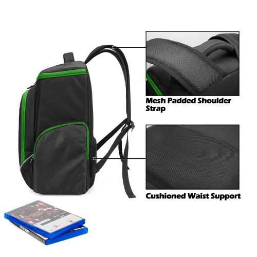 Trunab Gaming Console Backpack Compatible with PS5/PS4/PS4 Pro/PS4 Slim/Xbox One/Xbox One X/Xbox One S, Travel Carrying Bag