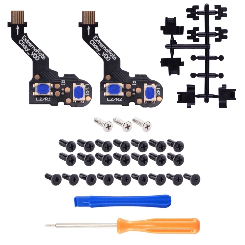 Tactile Version Clicky Hair Trigger Kit for PS5 Controller Shoulder Buttons, Custom Tactile Bumper Trigger Buttons for PS5 Controller, Mouse Click