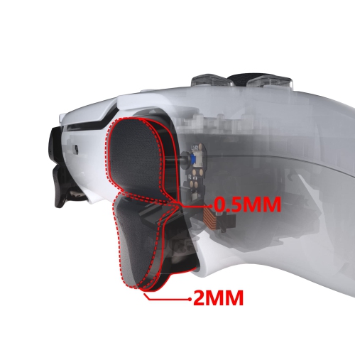 Tactile Version Clicky Hair Trigger Kit for PS5 Controller Shoulder Buttons, Custom Tactile Bumper Trigger Buttons for PS5 Controller, Mouse Click