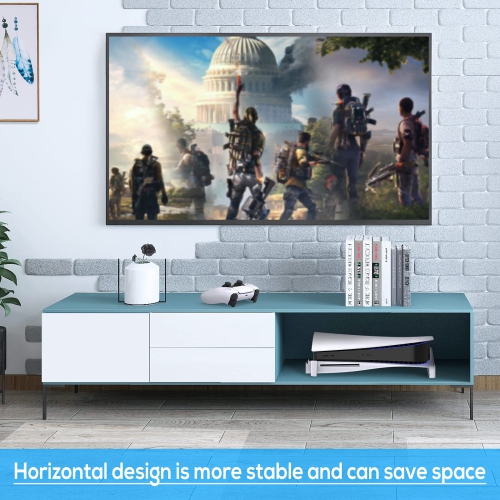 Horizontal Stand Compatible with PS5 Disc & Digital Editions, Accessories Base Stand Holder Compatible with Playstation 5 Co