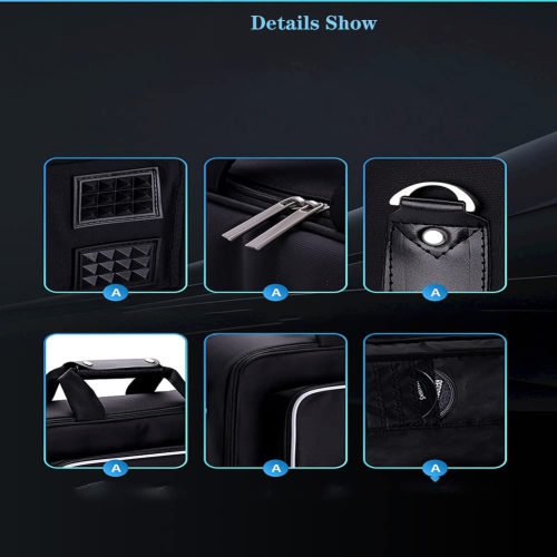 Lelukee PS5 Carrying Case Bag, Shockproof Game System Protective Travel Case for Playstation 5 Console and Accessories