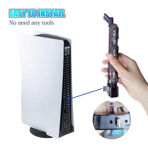 PS5 Cooling Fan with LED Light, PS5 Accessories Cooler Fan for Playstation 5 Digital & Disc Edition Console