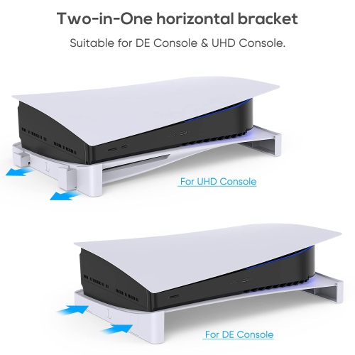 Support horizontal pour console PS5, base d’accessoires MENAEE pour PS5 compatible avec disque PlayStation 5 et éditions numériques