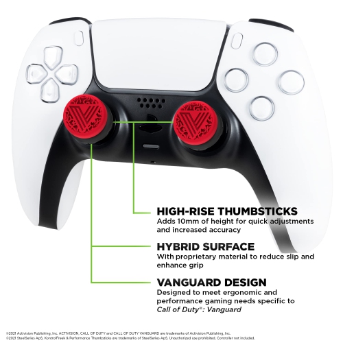 Capuchons antidérapants Call of Duty: Vanguard – capuchons antidérapants performance pour PlayStation 4 et PlayStation 5 (PS5) | 2 High-Rise, H