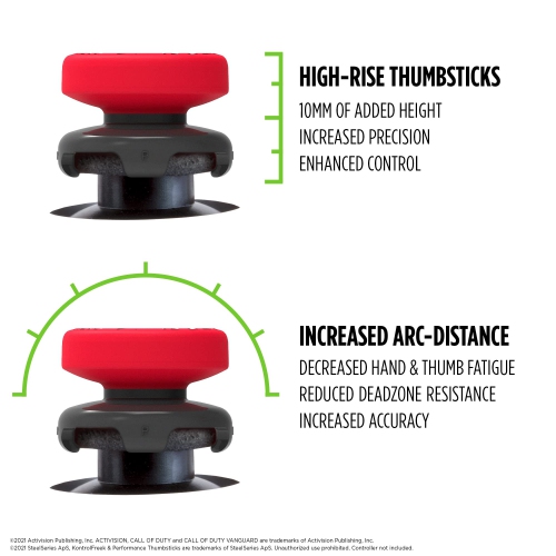 Capuchons antidérapants Call of Duty: Vanguard – capuchons antidérapants performance pour PlayStation 4 et PlayStation 5 (PS5) | 2 High-Rise, H