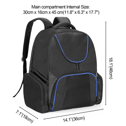 CURMIO Gaming Console Backpack Compatible with PS5/ PS4/ PS4 Pro/ PS3 and Xbox Series S/ One/ One S / One X / 360/ 360 Slim,