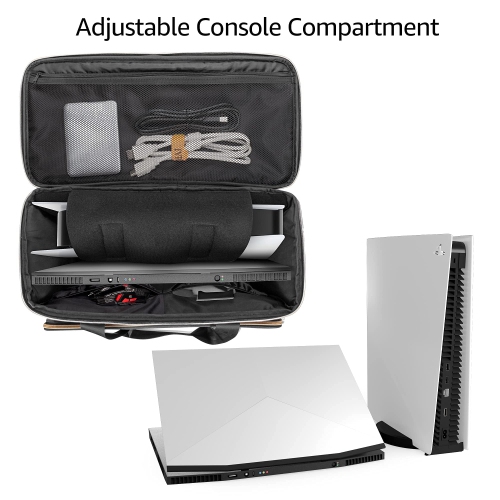 Trunab Gaming Console Travel Bag Compatible with PS5/PS4/Xbox One, Shoulder Storage Bag for Playstation 4/5, Carrying Case w