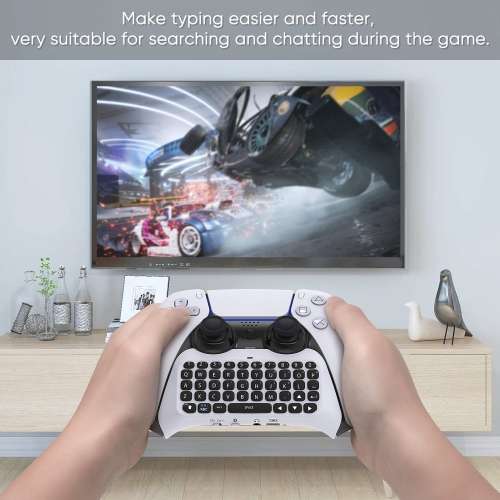 Wireless Keyboard Compatible with PS5 Controller, YUANHOT Accessories Bluetooth 3.0 Gamepad Compatible with Playstation 5 Co