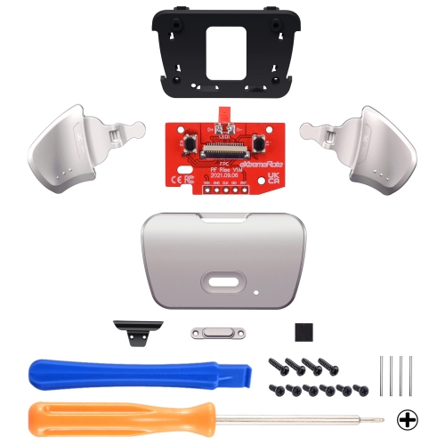 Silver Real Metal Buttons Version K1 K2 Buttons Housing & Remap PCB Board for PS5 Controller eXtremeRate Rise Remap Ki