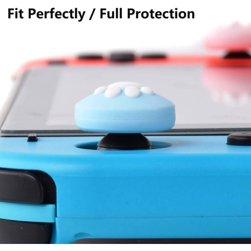 LightPro Switch Thumb Grips Cap Joystick Caps for Nintendo Switch Joy-Con and Nintendo Switch Lite Controller, Cute Cat Paw