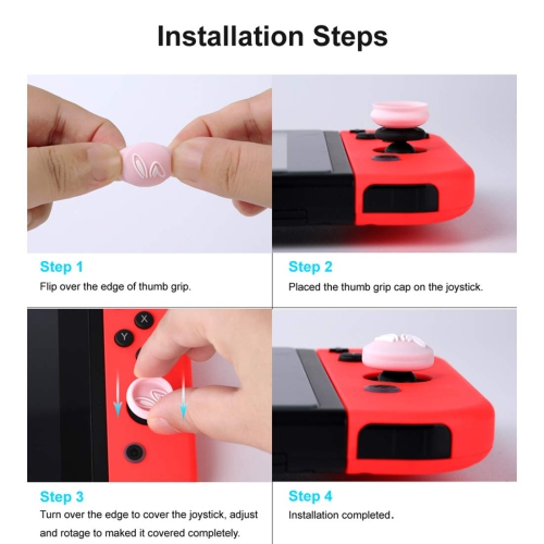 LightPro Switch Thumb Grips Cap Joystick Caps for Nintendo Switch Joy-Con and Nintendo Switch Lite Controller, Cute Cat Paw