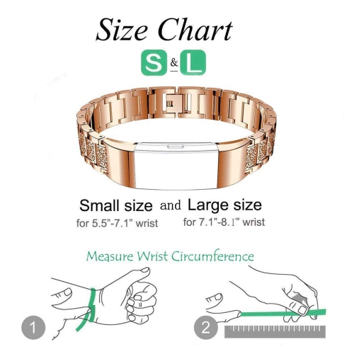 FitTurn for Compatible with Fitbit Charge 3 Bands/ Charge 4 Bands, Bling Bling Crystal Stainless Steel Solid Metal Adjustabl