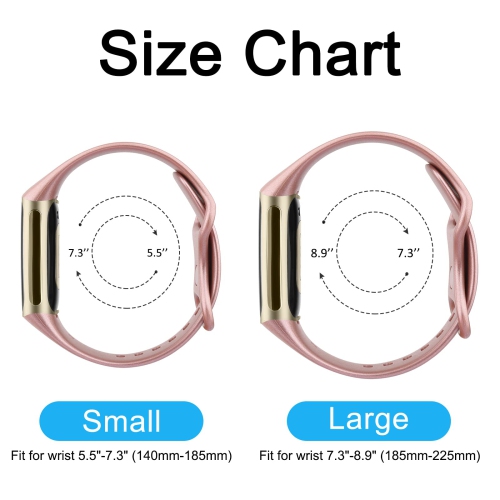 3 Pack Sport Bands Compatible with Fitbit Charge 5 Bands, Classic Soft Silicone Strap Replacement Wristbands for Fitbit Char