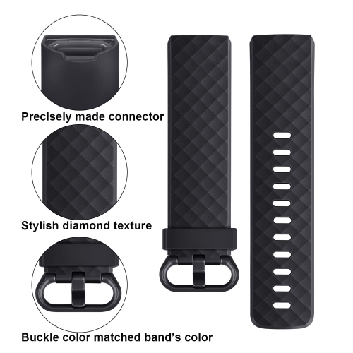 Tobfit Band Compatible with Fitbit Charge 4 Bands & Fitbit Charge 3 Bands, Classic Sport Wristbands Accessory Small Large Ad