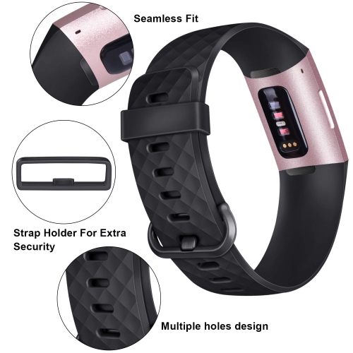Tobfit Band Compatible with Fitbit Charge 4 Bands & Fitbit Charge 3 Bands, Classic Sport Wristbands Accessory Small Large Ad