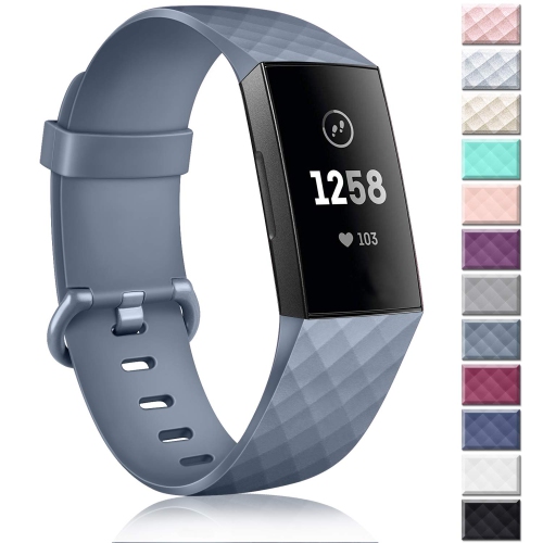 Bracelets charge 3 de Fitbit/charge 4 de Fitbit, bracelet de montre classique sport accessoire de rechange pour femmes hommes grand