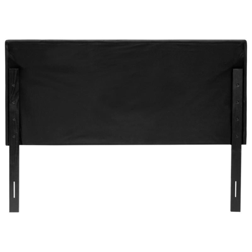 Best Master Faux Leather Full/Queen Headboard Tufted Crystal Rhinestone in Black