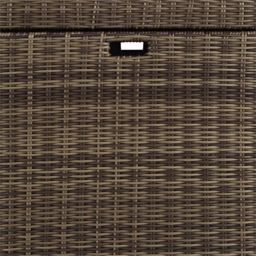 Crosley Bradenton Wicker Patio Deck Box in Weathered Brown