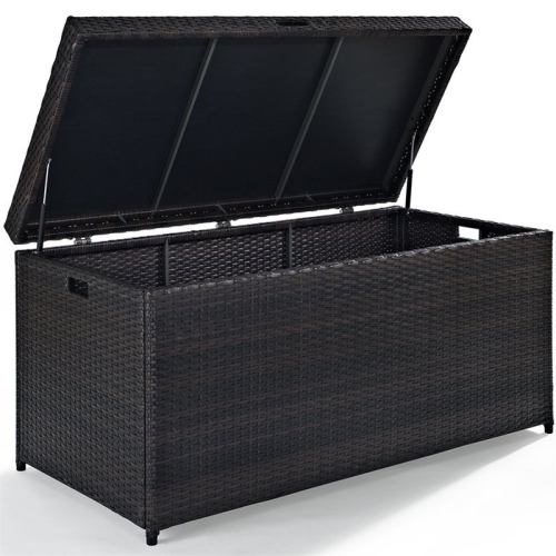 Pemberly Row Outdoor Wicker Storage Bin