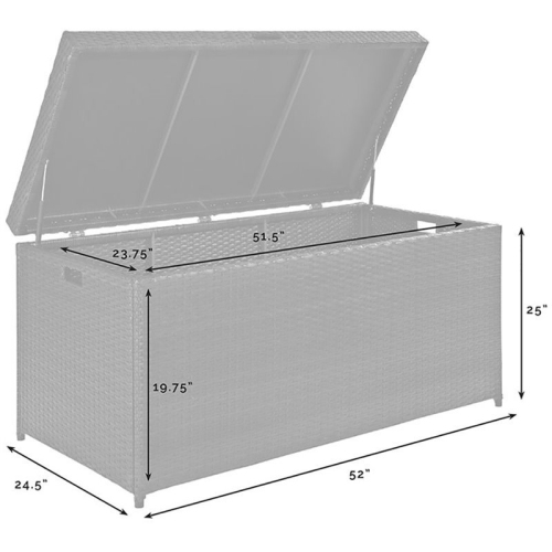 Pemberly Row Outdoor Wicker Storage Bin