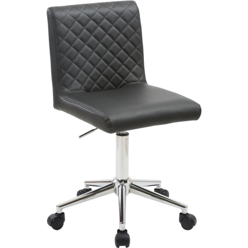 Best Master Furniture Barry 24.5" Faux Leather Swivel Office Chair in Black
