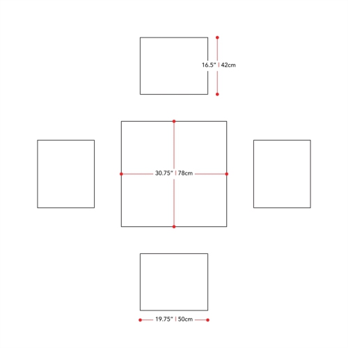 CorLiving Miramar White Washed Wood Outdoor Pub Set - 5pc