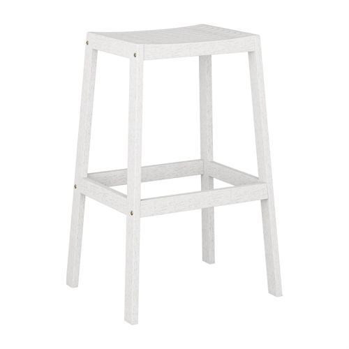 CorLiving Miramar White Washed Wood Outdoor Pub Set - 5pc