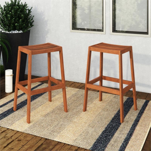 CorLiving Miramar Natural Hard Wood Outdoor Bar Stool