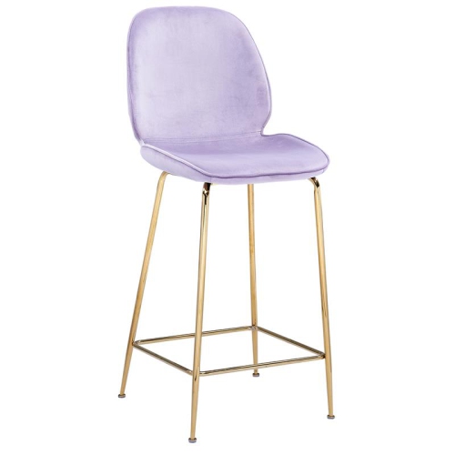 BEST MASTER  Preston 29" Velvet Counter Stool In Pink (Set Of 2)