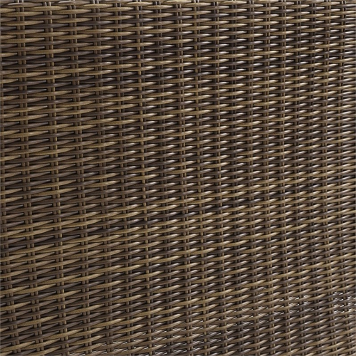 Afuera Living Outdoor Wicker Patio Sofa in Brown and Sand