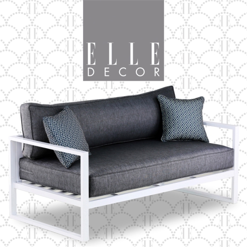 Elle Decor Paloma Patio Sofa in White
