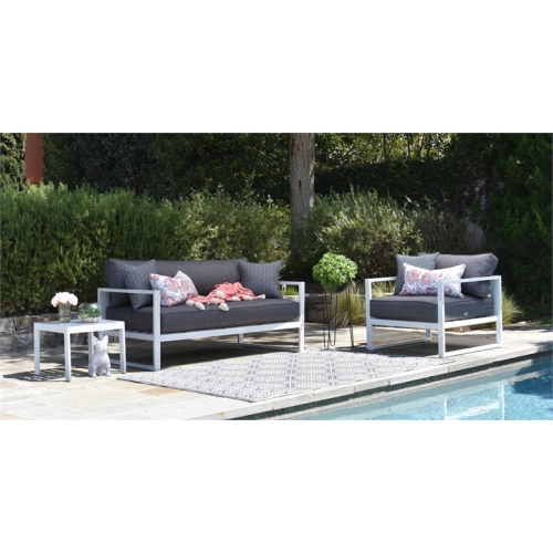 Elle Decor Paloma Patio Sofa in White