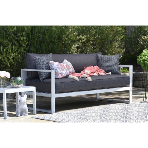 Elle Decor Paloma Patio Sofa in White