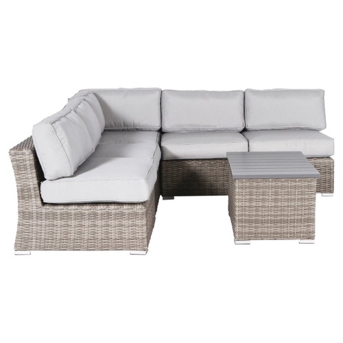 LIVING SOURCE  International 6-Piece Outdoor Seating Set With Cushions In In Gray