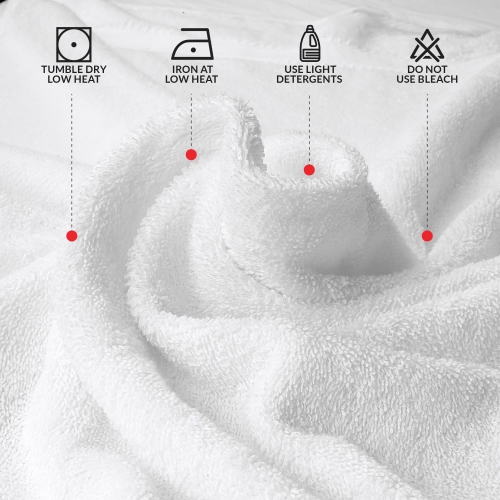 Canadian Linen Large Bath Towels, 27"x54", 4 Pack, Soft Absorbent Cotton Lightweight Quick Dry Towel Sets for Hotel Bathroom Spa Hair Salon Gym, White