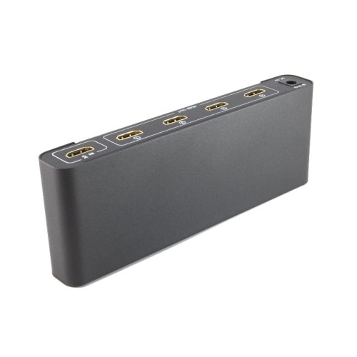 SuperGooDeal HDMI Splitter 4 Port 1 In 4 Out Audio Video Mirror Screen 1 to 4 HD 4K