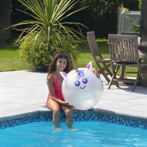 Inflatable Rainbow Unicorn Beach Ball - 29"