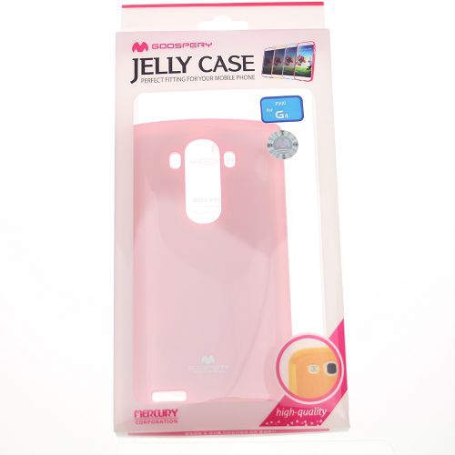 TopSave Goospery Pearl Jelly Slim Thin Rubber Case For LG G4, Baby Pink